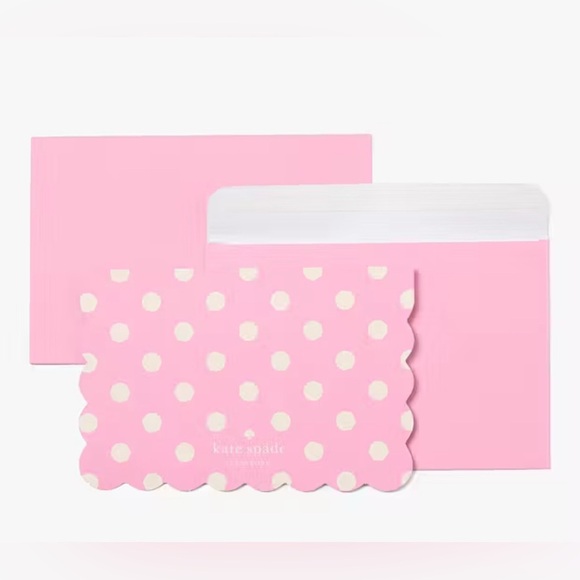 kate spade Other - NEW Kate Spade Pink Polka Dot Stationery Set